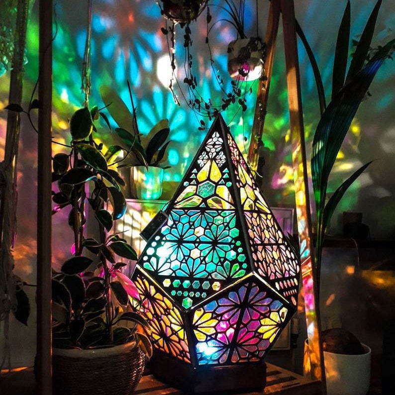 Lámpara Proyector de Cielo Estrellado Bohemia, Superventas Transfronterizas, Proyección de Cielo Estrellado en el Suelo, Ambiente de Habitación, Luz Nocturna Decorativa