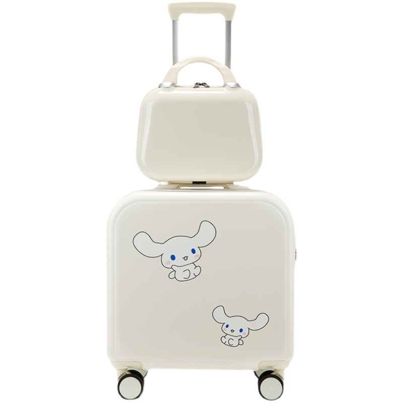 Pequeño equipaje 18 pulgadas universal rueda contraseña embarque caso imprimible logo niños cremallera trolley caso al por mayor