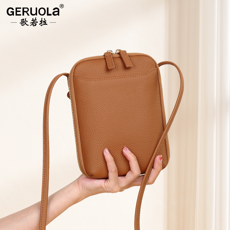 Bolso de cuero para teléfono móvil bolso de mensajero pequeño bolso para teléfono móvil para mujer nuevo bolso transfronterizo para teléfono móvil bolso de mensajero comercio exterior
