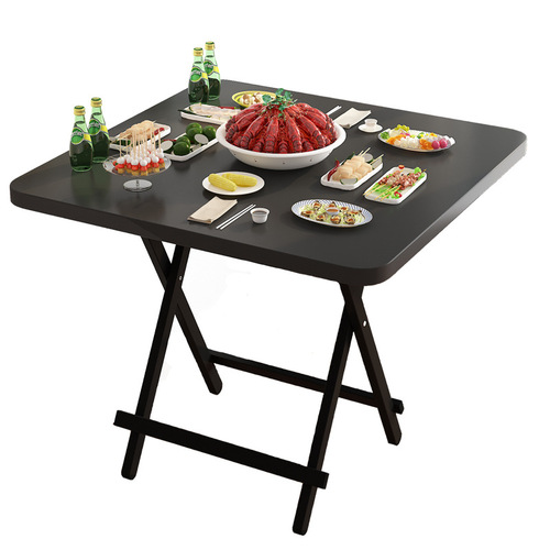 Foldable dining table, household dining table, simple rectangular dining table, stall portable eating table, rental apartment minimalist square table