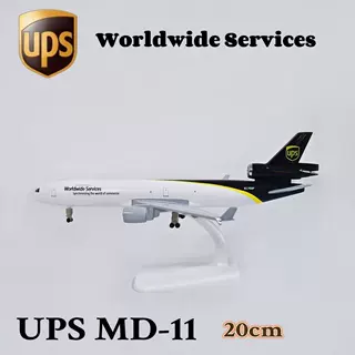 20CM麦道MD-11 飞机模型麦道联邦 合金实心 静态 摆件 带起落架