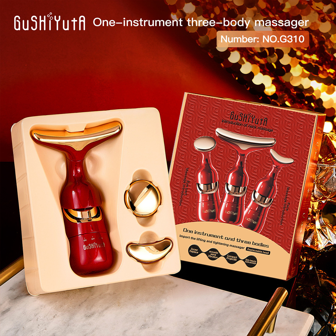 Cross-Border Exclusive Kdk English Version Beauty Instrument Multifunctional Electric Massage Introduction Instrument for Home Use Facial Instrument Three-In-One