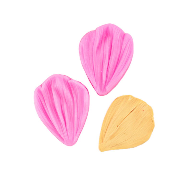 Hojas pétalos de rosa fondant molde de silicona peonía simulación flor AI su azúcar textura de doble cara azúcar flor molde de silicona