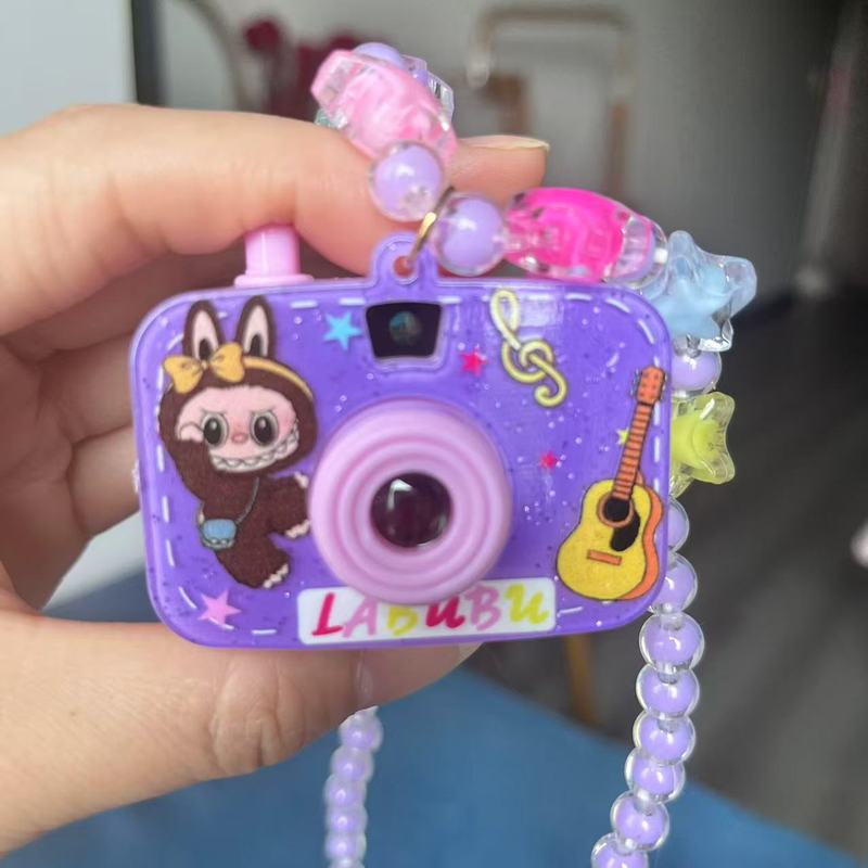Labubu ラブブ キーホルダー プロジェクション カメラ アクリル ペンダント スクールバッグ 発光子供用ペンダント バブルマート|undefined