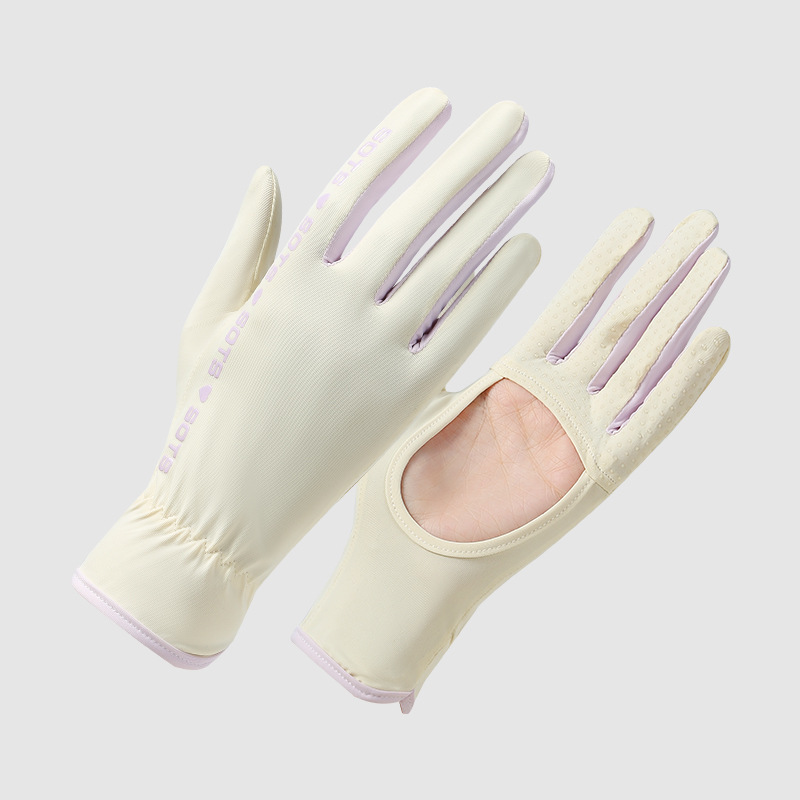 Guantes de Protección Solar de Seda de Hielo para Mujer, Transpirable, Antideslizante, Pantalla táctil, para Ciclismo y Conducción image 13