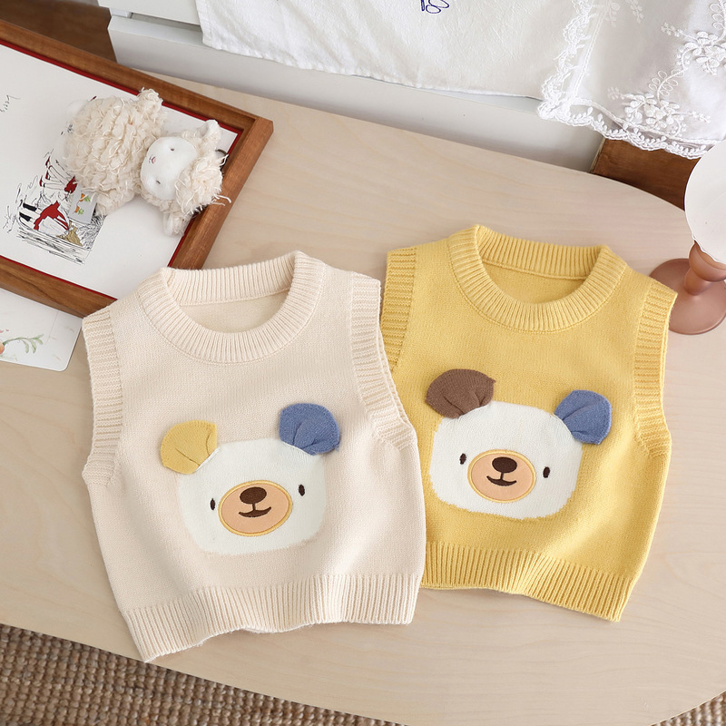 Dropshipping 2026 New Style Boys' Sweater Vest, Stylish Baby Autumn Outfit, Infant Children's Knitted Vest, Thin with Added Fleece Dropshipping 2026 New Style Boys' Sweater Vest, Stylish Baby Autumn Outfit, Infant Children's Knitted Vest, Thin with Added Fleece