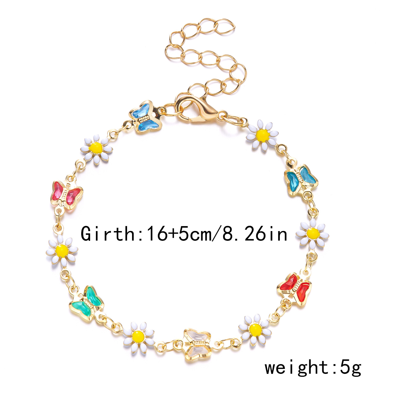 9g Weight 0.05µm-0.08µm Gold Plating Thickness Electroplating Gold Plating Process KC Golden Plated Plating Material Rhinestones, Zinc Alloy Pendant Material Rhinestones Inlay Material Bracelets Classification Alloy Chain Material cable chain Chain Type 1 Piece Quantity Holiday, Daily Occasion Copper Material Flower Pattern Women's Gender Simple Style, Classic Style Style Enamel Craft Simple Style Classic Style Flower Alloy Copper Wholesale Bracelets 1