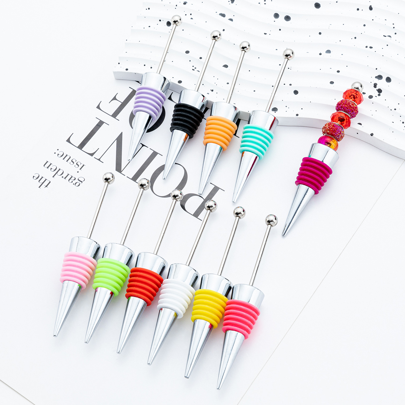 Transfronterizo DIY cuentas tapones de vino tapones de vino tapones de champán tapones de silicona tapones de aleación de vino al por mayor