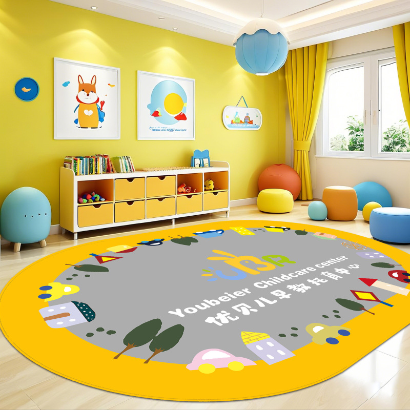 子供用カーペット、幼稚園カーペット、早期教育ゲームカーペット、ベッドサイド寝室漫画動物カーペット、教育アルファベットカーペット|undefined