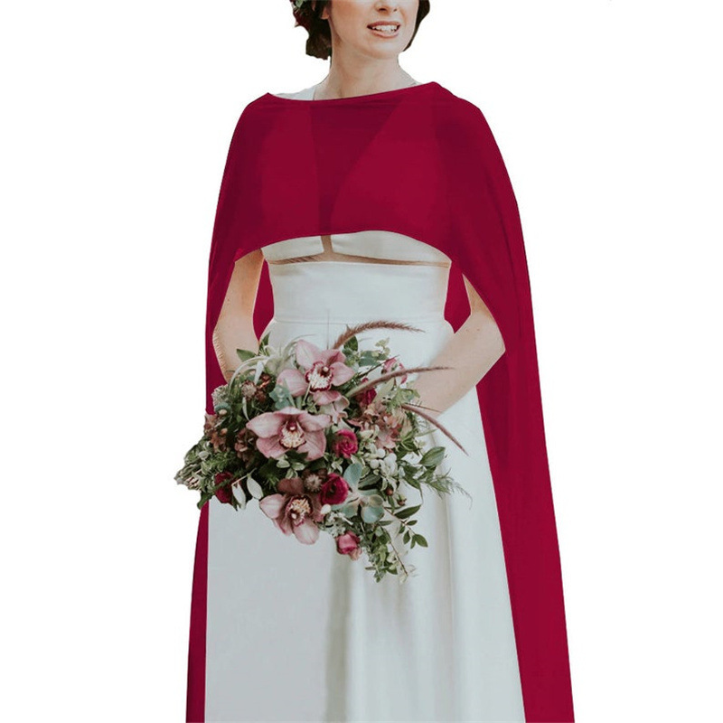 shiffon cloak for bride