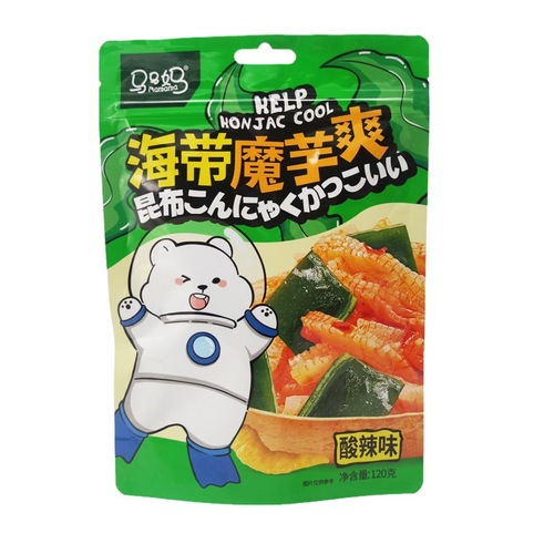 Mama 120g Seaweed Konjac Snack, Ready-to-Eat Independent Small Packaging, Sour and Spicy Appetizer, Popular Snack