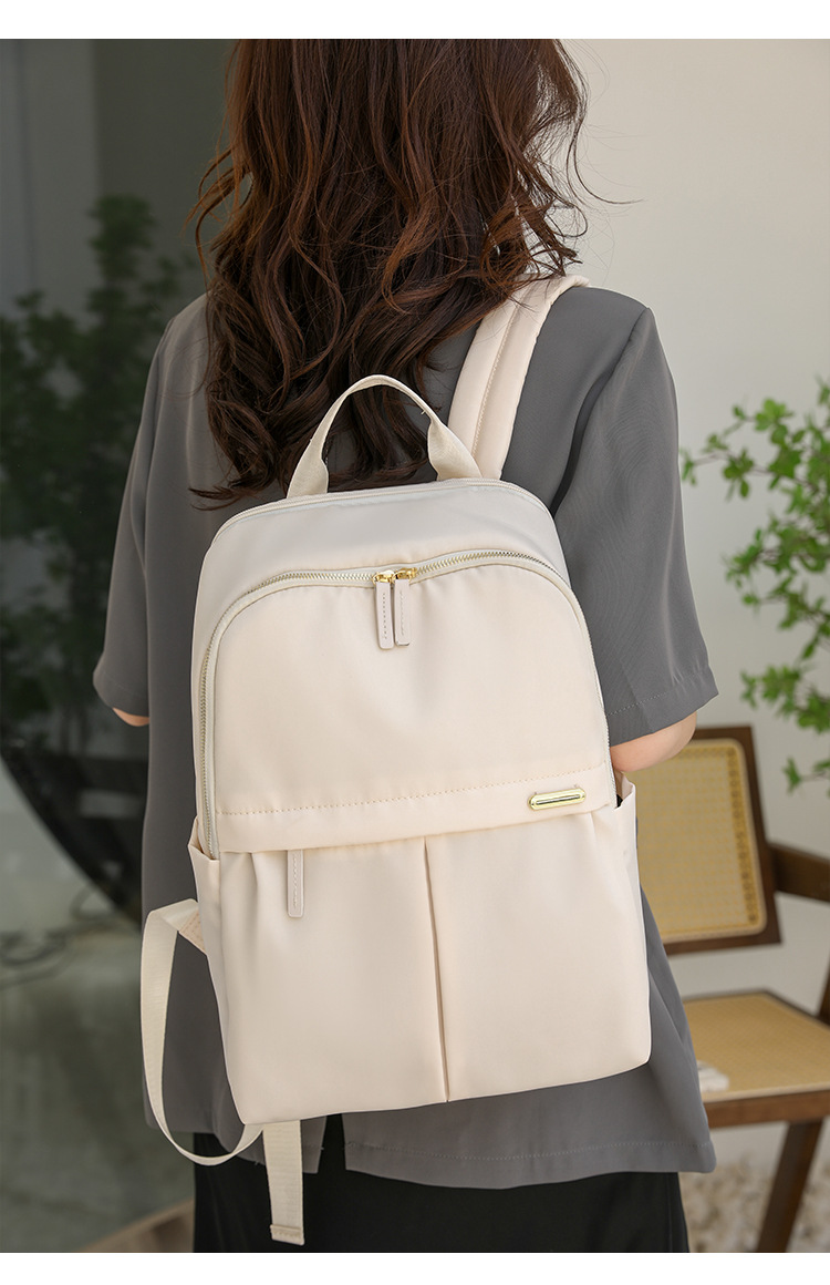 New Leisure for Women's Computer Bag, Large Capacity College Style Travel Backpack, Simple Commuting Backpack_voghion.com