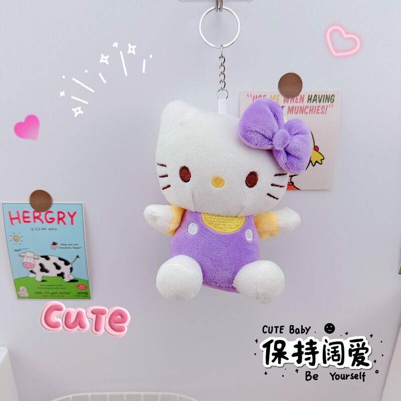 かわいいクラシックケイト猫キーホルダーペンダントクリエイティブぬいぐるみガールハート kt 猫スクールバッグ小さなペンダント人形マシン|undefined