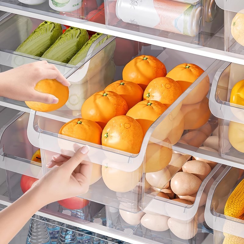 冷蔵庫収納ボックス引き出し式食品グレードの鮮度保持ボックス卵包装収納ボックスキッチン野菜冷凍整理ボックス|undefined