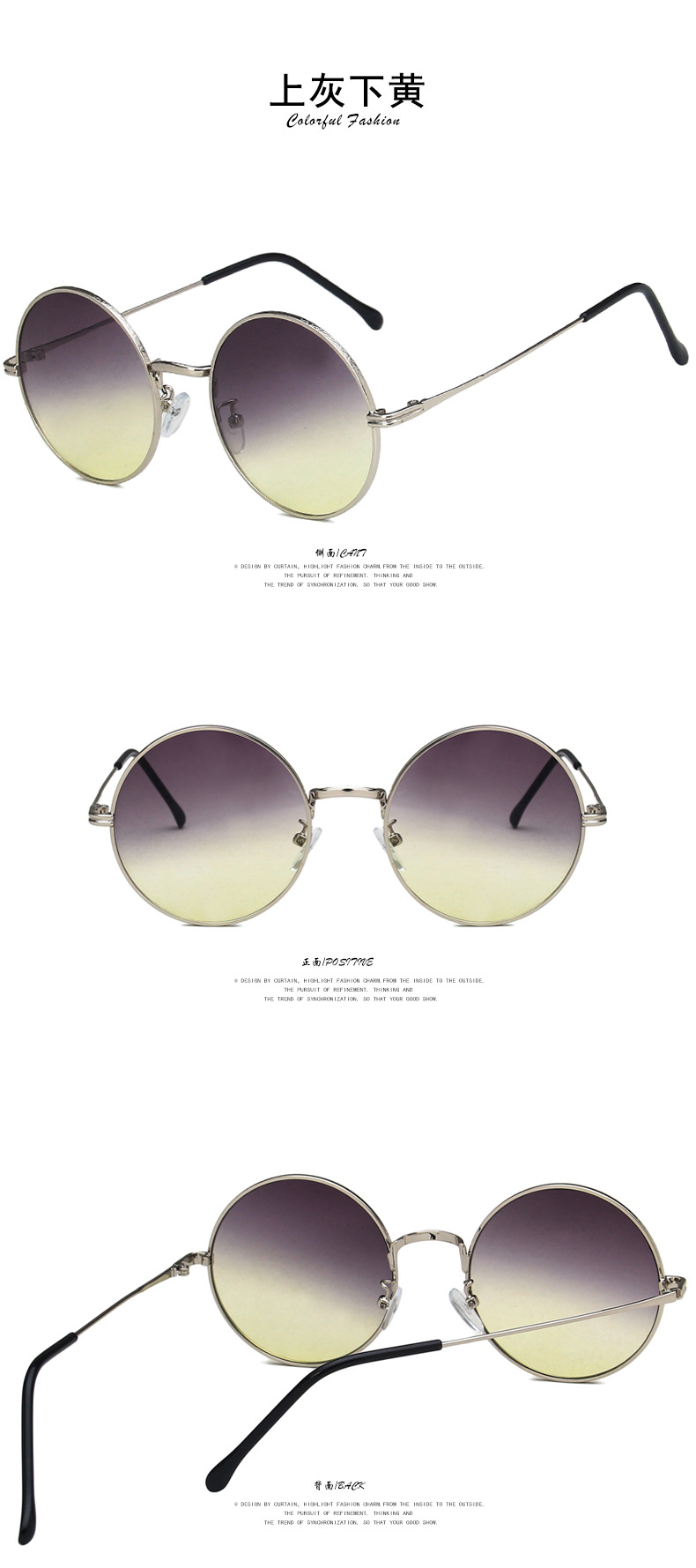 Retro Round Metal Sunglasses Wholesale display picture 1