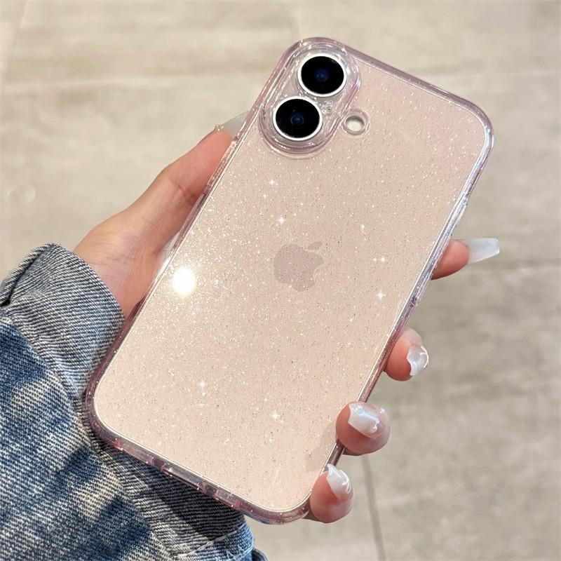 Starry Sky Glitter Powder Suitable for Iphone17 Mobile Phone Case All-Inclusive Apple 15Pro Silicone 14Promax Soft Protective Cover