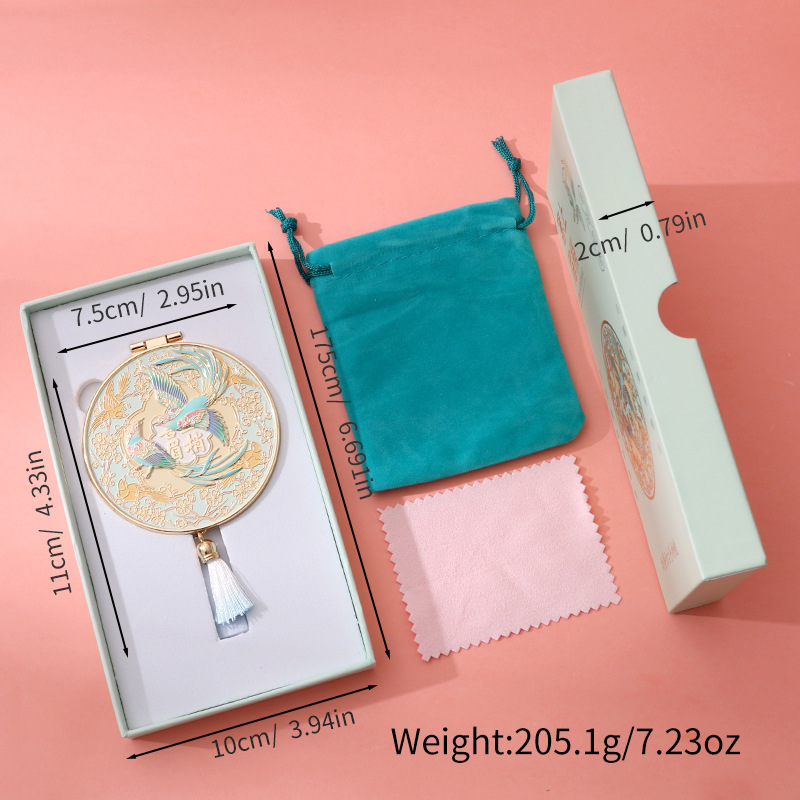 JZ-000017 Flower and Bird Mirror - Happy Eyebrow - Folding Mirror