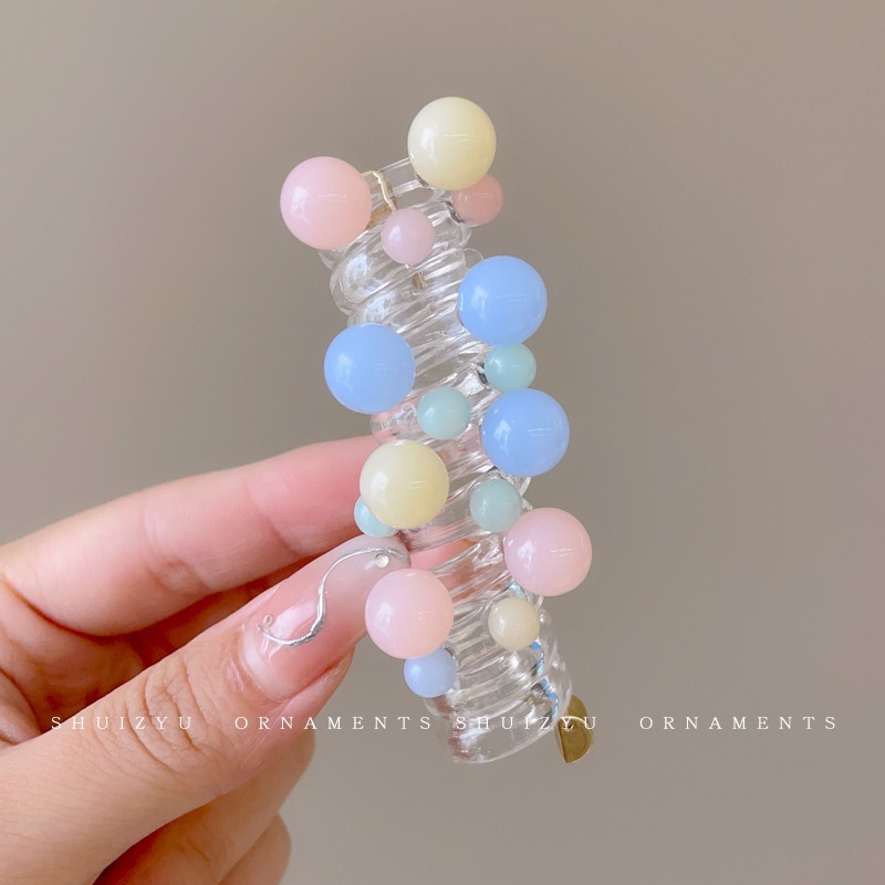 Línea telefónica con lazo, anillo para el cabello, tocado, nueva trenza de burbujas, cuerda para el cabello trenzada, alta elasticidad, sin dañar el cabello, cuerda para atar, banda de goma femenina