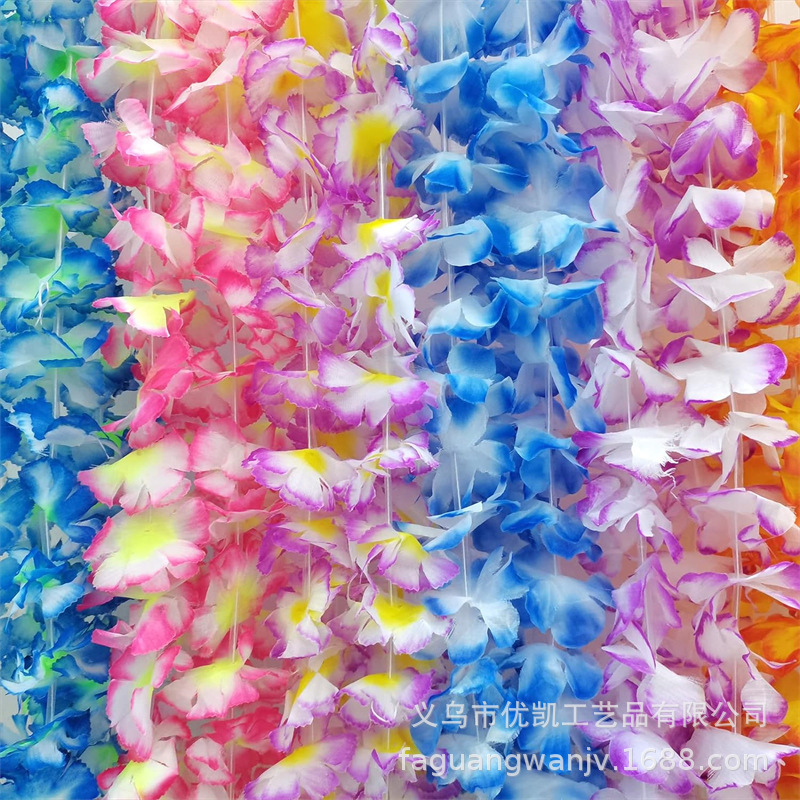 Guirnalda de fiesta hawaiana nueva combinación de combinación multicolor para fiestas de cumpleaños navideñas con guirnaldas de tela