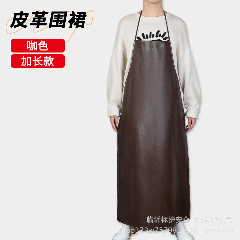 ケータリング用防水・耐油ソフトレザーエプロン、女性用食堂キッチン白作業服、男性用シェフ食品工場エプロン|undefined