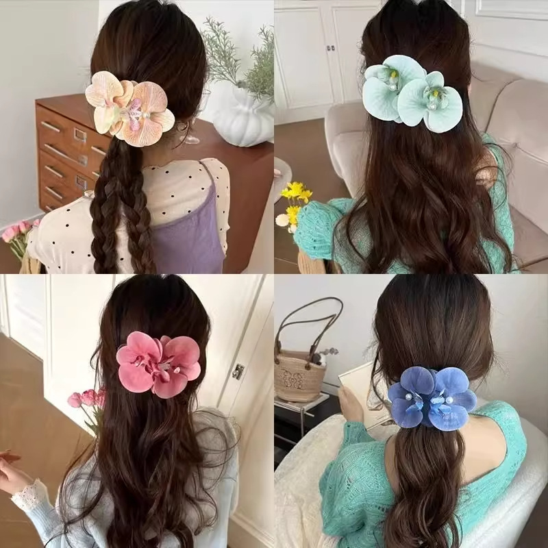 夏の海辺の花のヘアピン、多用途の甘い女の子のヘアピン、花のヘアピン、後頭部のヘアピン、女性用のファッショナブルなヘアアクセサリー|undefined