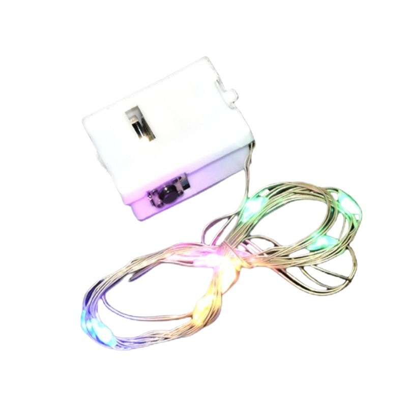 LED 구리 와이어 램프 작은 색깔의 빛 문자열 장식 방 창조적 인 꽃다발 크리스마스 선물 상자 버튼 구리 와이어 램프 파티 안뜰