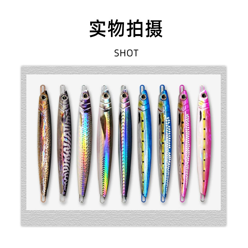 Cross-border 3D printing iron plate bare board lure scale bare board bionic fast sink laser bait metal lead sea fishing fake bait