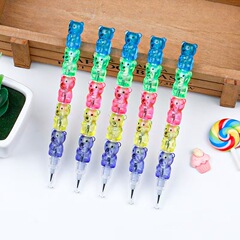 创意学生文具 5节小熊造型积木铅笔 卡通下蛋笔子弹头节节免削笔