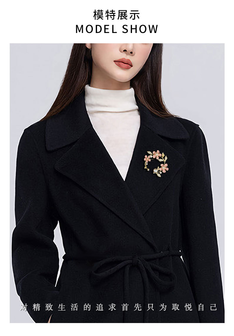 森系时尚优雅花环胸针小众轻奢风个植物花卉别针新品超