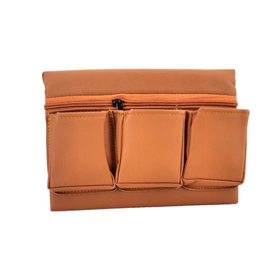 Car storage bag/box Armrest Storage Bag Organizer - brown