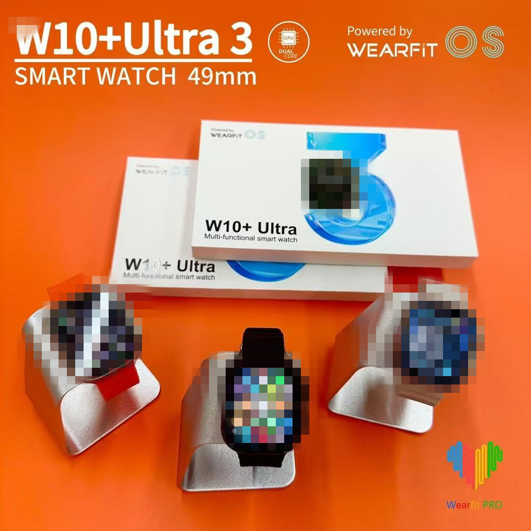 Cross-border new W10 Ultra3 men's Bluetooth call watch heart rate blood pressure blood oxygen sleep exercise step meter
