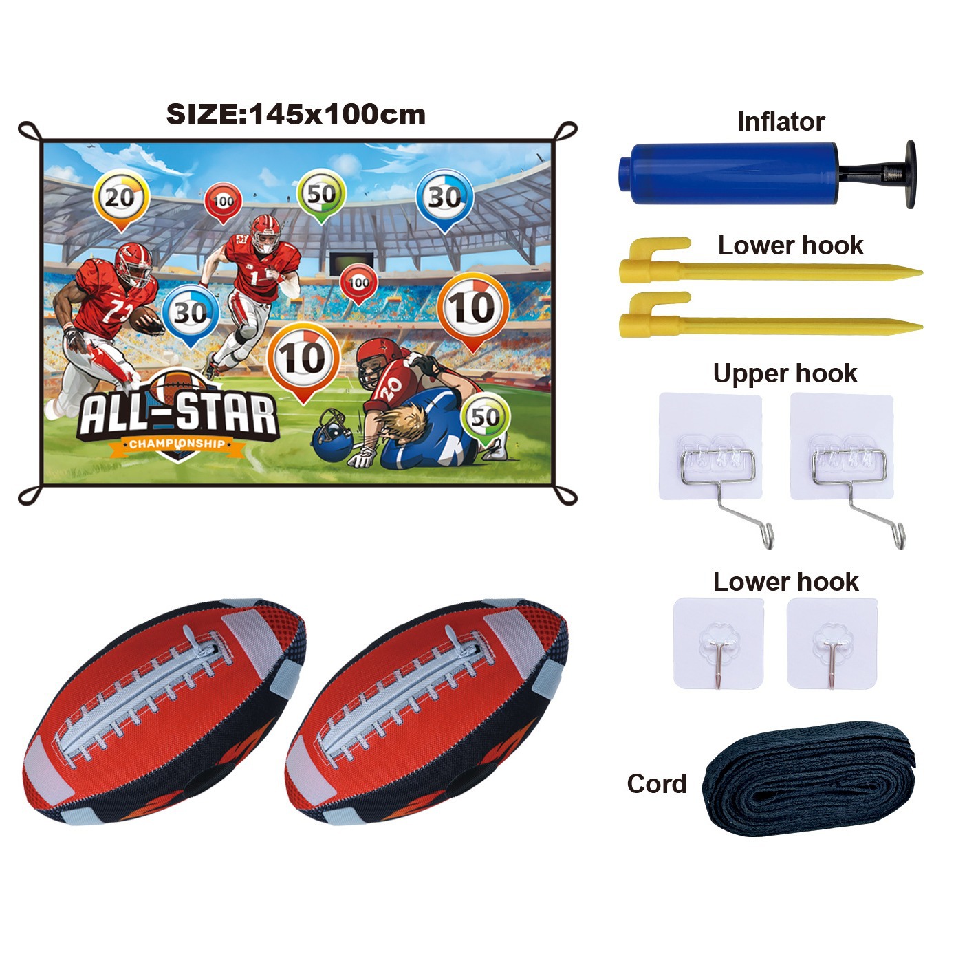 Cross-border children's baseball football football three-in-one toy suit indoor sticky target silent sports