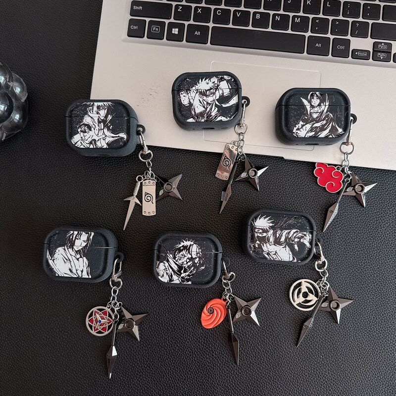 Suitable for Ink Style Naruto AirPods 4th Generation Silicone Earphone Case Protective Cover for Apple AirPods Pro 3/1/2