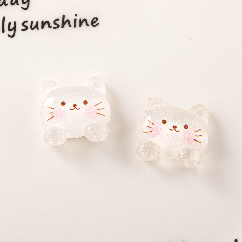 Nube de cristal oso marca accesorios resina conejo chica DIY crema pegamento horquilla accesorios para el cabello y otros materiales al por mayor