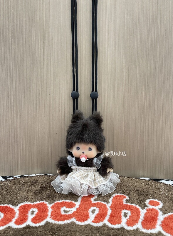 モンキーチェリー ぬいぐるみ かわいい 韓国風 クロスボディ 携帯電話バッククリップ 人形 携帯電話ケース ストラップ付き|undefined