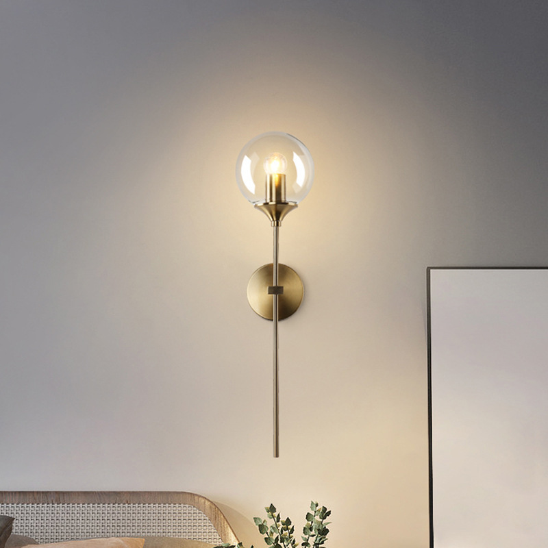 Led Wall Lamp Bedside Lamp Living Room Corridor Wall Lamp Aisle Balcony Glass Nordic Style Three-Color Light Wall-Mounted Led Wall Lamp Bedside Lamp Living Room Corridor Wall Lamp Aisle Balcony Glass Nordic Style Three-Color Light Wall-Mounted