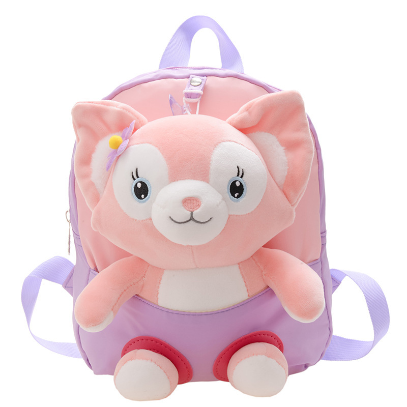 Jardín de infantes mochila de bebé suave lindo mochila de animales pequeños niños de 1 - 3 años de edad bolsa de viaje de lona ligera