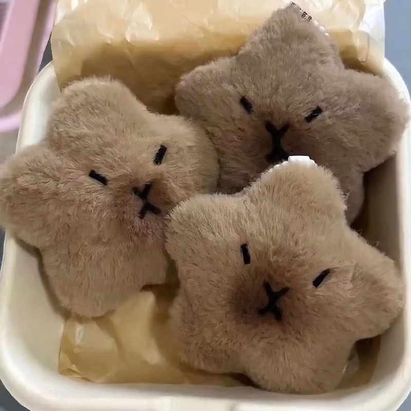 きしむスターカピバラバッグペンダントかわいい仏カピバラクリエイティブバックパックぬいぐるみペンダントキーホルダー|undefined