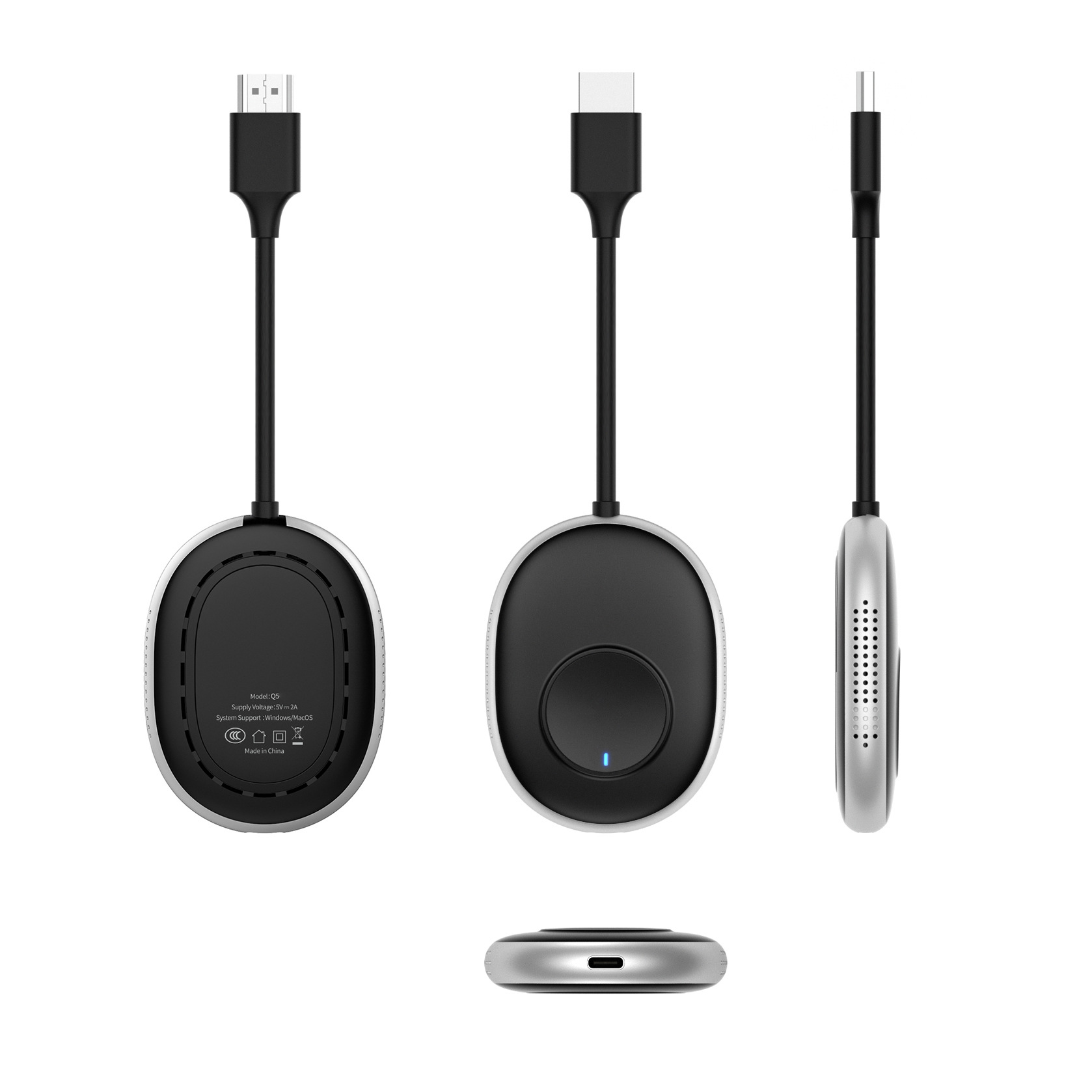 Multicanal 4K inalámbrico mismo dispositivo de pantalla compatible con HDMI Juego Ordenador teléfono móvil Oficina 30 m de transmisión de larga distancia