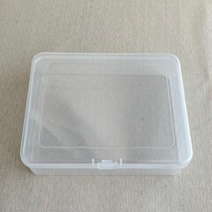 KH24 rectangular box 12.5 powder puff miscellaneous wear nail storage box plastic storage box transparent PP empty box desk