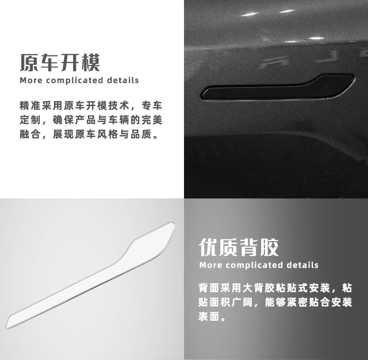 Suitable for Tesla model 3model y interior modification steering wheel door handle car logo diamond decoration sticker