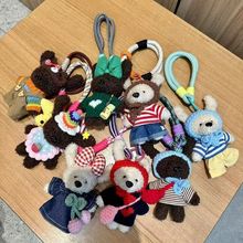 韩国东大门彩绳毛绒小熊挂件手工玩具小公仔包包挂饰玩偶手机挂
