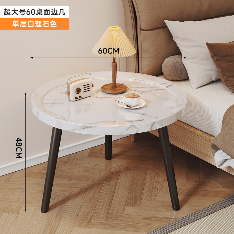 Estante moderno de madera sólida para el hogar, gabinete de almacenamiento combinado, meseta de cabecera simple, meseta de té móvil