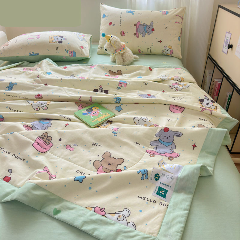 Edredón de aire acondicionado de algodón puro edredón de algodón lavable a máquina edredón de verano edredón de dormitorio individual edredón de verano