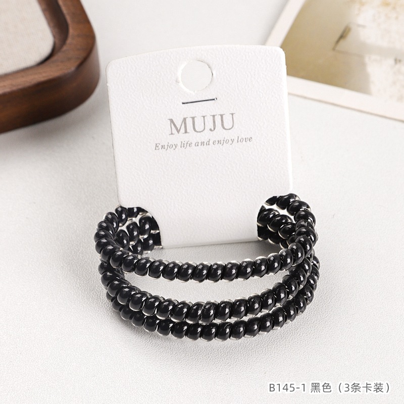 [Carga de tarjeta] sensación de alto nivel coreano de cabello de código de barras de moda de alta elasticidad de cabello anillo de cabello correa de cola de caballo