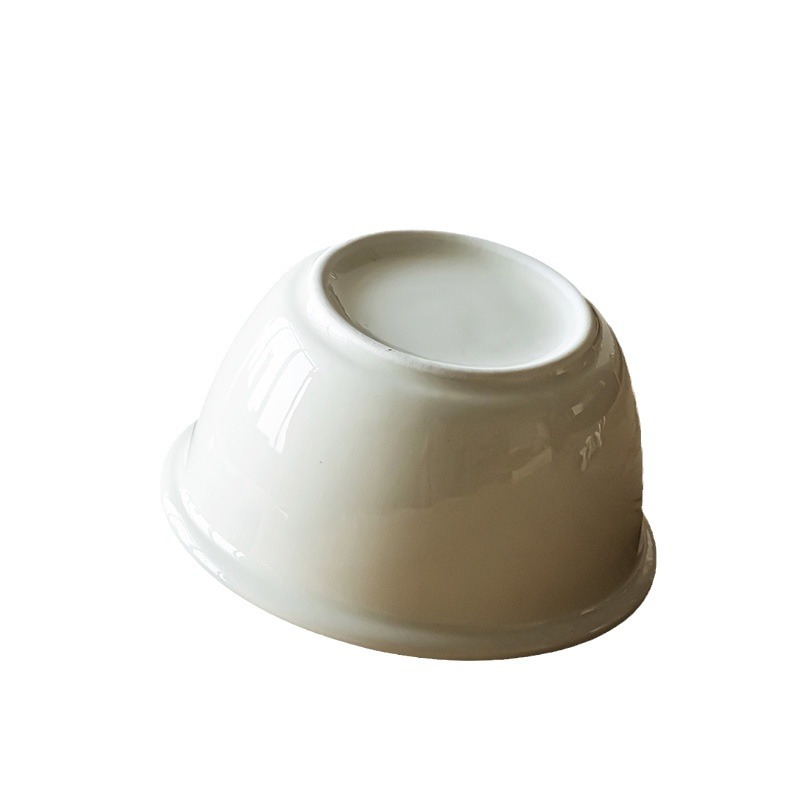 Tazón de arroz, tazón de arroz seco asequible, tazón con borde grueso, vajilla lechosa, tazón de yogur de alta calidad para el hogar al por mayor