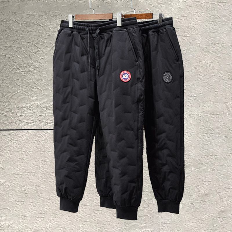 Warm, fleece-lined, thickened sweatpants, loose-fitting casual pants, embroidered couple sweatpants, unisex long pants