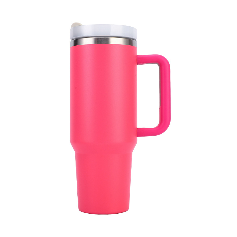 Fabricantes transfronterizos nueva 40oz taza de helado transfronterizo 304 de acero inoxidable termo taza con paja taza de coche con mango