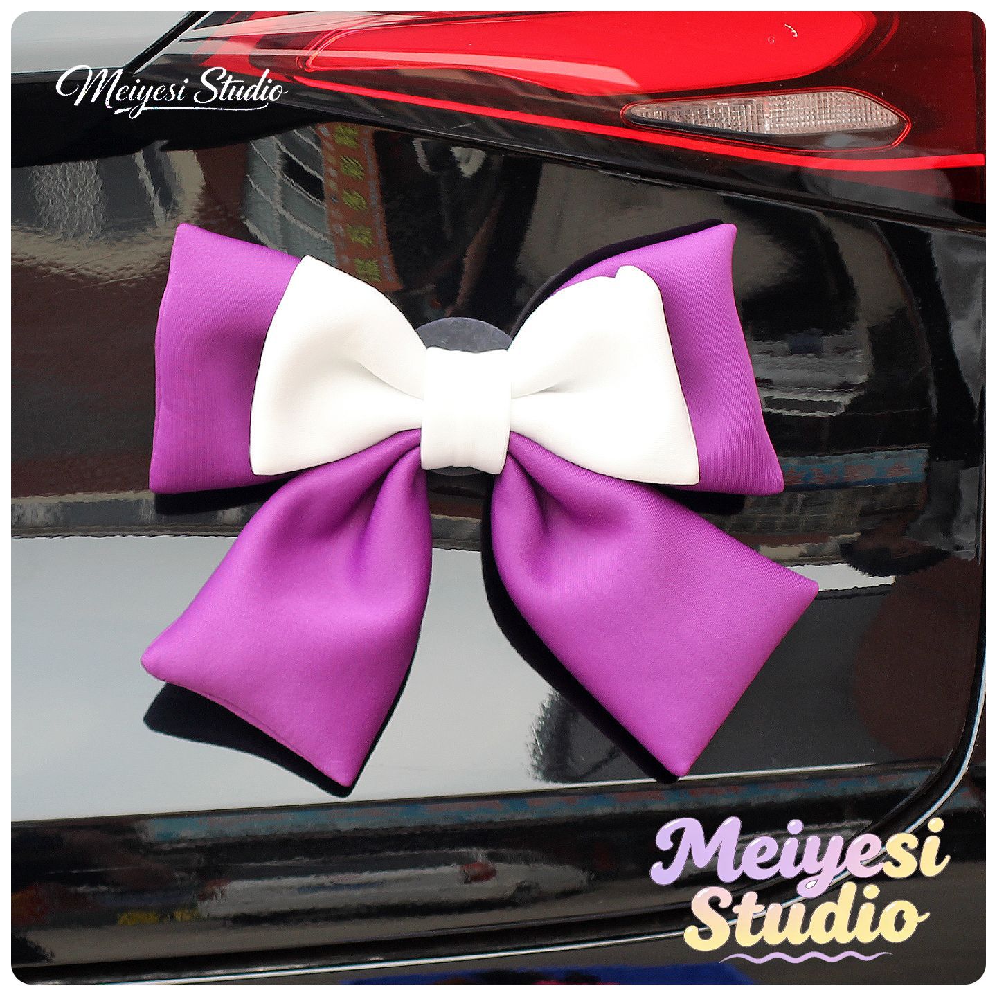 Auto pegatinas de automóviles arco decoración baúl motocicleta eléctrica colgante accesorios de cola muñeca muñeca