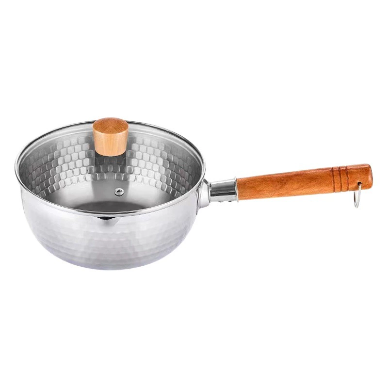 Толстая Снежная Сковорода из нержавеющей стали 304 Японский горшок для молока с одной ручкой Горшок для лапши быстрого приготовления Горшок для детского питания Baby Snow Pan